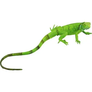 Figurine Iguane vert bébé - SAFARI - 35.5 x 3.8 cm - Plastique