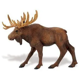 Safari jouer à l'animal orignal junior 12,5 x 11,5 cm marron