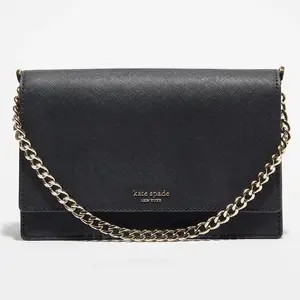 Kate Spade - Sac bandoulière en Cuir Cameron noir - 23x16x6 cm T.U pas cher