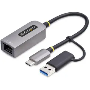 Comparateur de prix : StarTech.com USB-C to Ethernet Adapter w/USB-A Adapter, Realtek RTL8153B - Adaptateur réseau - USB-C 3.2 Gen 1 - Gigabit Ethernet - gris sidéral