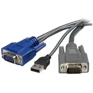 StarTech.com Câble KVM ultrafin 2 en 1 USB VGA -1,8 m