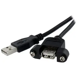 Comparateur de prix : StarTech.com StarTech 30cm Panel Mount USB Cable A to A - F/M