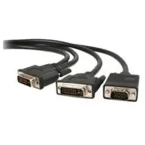 Comparateur de prix : StarTech.com DVIVGAYMM6 câble vidéo et adaptateur DVI-I DVI-D + VGA (D-Sub) Noir