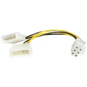 Comparateur de prix : StarTech.com Adaptateur d'alimentation 2x Molex vers PCI-E 6 pins