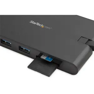 Skull & Co. SteamDock with Detachable Portable USB Hub HDMI TV Adapter for Steam Deck, ROG Ally, Smartphone and MacBook- Black (with Extension Cable