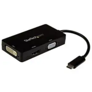 Comparateur de prix : StarTech.com Adaptateur multiport USB-C - 3 en 1 - USB Type-C vers HDMI DVI ou V