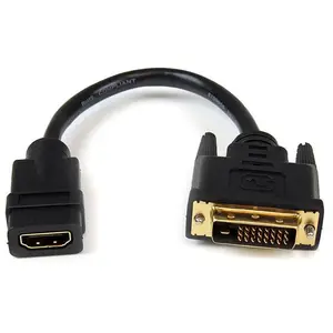 Comparateur de prix : StarTech.com Câble adaptateur vidéo HDMI vers DVI-D - STARTECH - 20 cm - Plaqué or