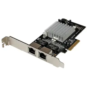 Comparateur de prix : StarTech.com Carte Réseau PCI Express 2 ports Gigabit Ethernet RJ45 10/100/1000Mbps - POE/PSE - STARTECH