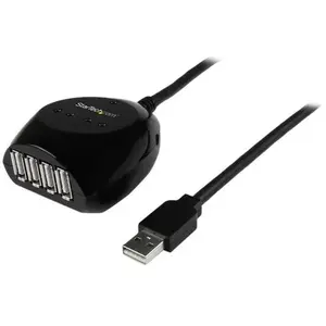Comparateur de prix : StarTech.com Câble USB 2.0 actif de 15m avec hub à 4 ports - STARTECH - Noir