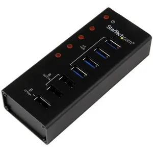 Comparateur de prix : StarTech.com Hub USB 3.0 Alimenté de 4 ports avec Station de Recharge de 3 ports