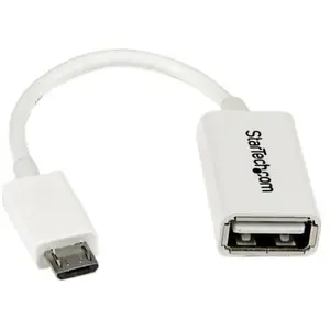 Comparateur de prix : StarTech 5in White Micro USB to USB OTG Adapter