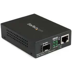 StarTech.com StarTech Conversor de Medios Ethernet Gigabit a Fibra con SFP abierto