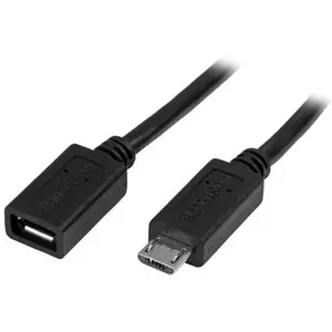 Comparateur de prix : Câble d'extension Micro USB de 50 cm - M/F - Noir - Neuf
