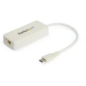 Comparateur de prix : StarTech.com Adaptateur USB-C vers Ethernet Gigabit avec port USB 3.0 - Blanc