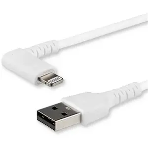 Comparateur de prix : StarTech.com Câble Lightning vers USB coudé de 2 m - Certifié Apple MFi - Blanc