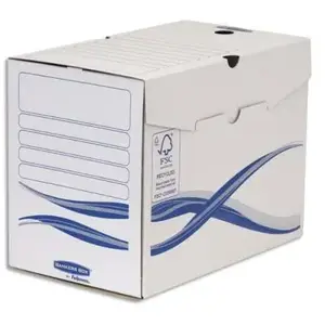 Bankers Box Fellowes Basic Lot de 10 Boîtes archives A4+ 20 cm Blanc/BleuVendu pardarty