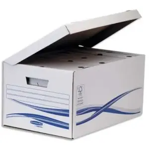 Fellowes Basic Bankers Box Lot de 5 Conteneurs maxi Blanc/BleuVendu paramazon