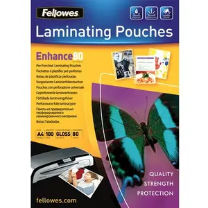 Comparateur de prix : Pochettes de plastification Fellowes perforées A4 80 microns