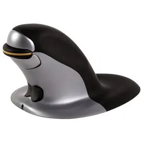 Comparateur de prix : Fellowes Souris verticale ambidextre Penguin Sans fil - Moyen 9894701