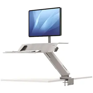 Fellowes Station de travail Assis-Debout Lotus RT Simple Blanc pas cher