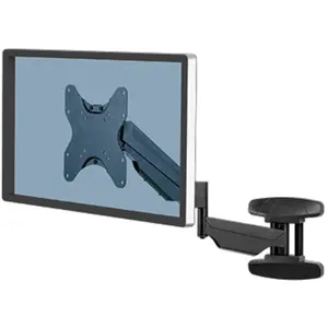 Comparateur de prix : Fellowes 8043501 Bras Porte écran Mural pour Ecran jusqu'à 42 Pouces Acier Noir