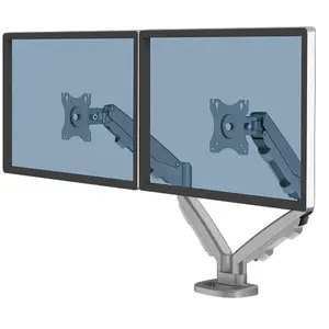 MONITOR ACC ARM DUAL EPPA/SILVER 9683301 FELLOWES pas cher