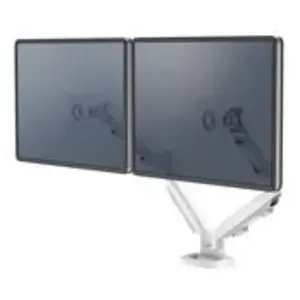 MONITOR ACC ARM DUAL EPPA/WHITE 9683501 FELLOWES pas cher