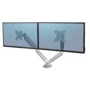 Comparateur de prix : Fellowes Platinum Series Bras porte-écrans double - Argent 8056501