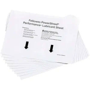 FELLOWES LOT DE 10 FEUILLES LUBRIFIANTES POUR DESTRUCTEUR DE DOCUMENT pas cher
