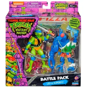 Comparateur de prix : Les Tortues Ninja - Figurines Leonardo vs. Super Fly 11 cm