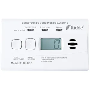 Détecteur de monoxyde de carbone  avec écran numérique 10 ans - KIDDE pas cher
