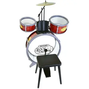 Comparateur de prix : Bontempi Batterie 4 pieces rouge avec tabouret