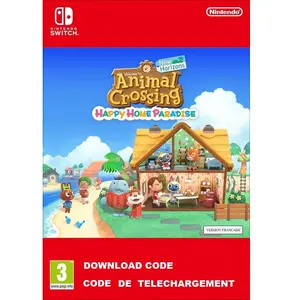Nintendo Code de téléchargement extension DLC Animal Crossing New Horizon Happy Home Paradise pas cher