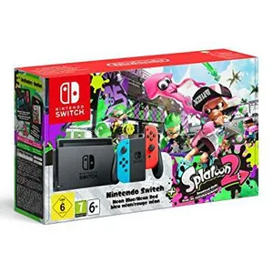Comparateur de prix : Console Nintendo Switch Bleu Néon & Rouge Néon + Splatoon 2 (Code)