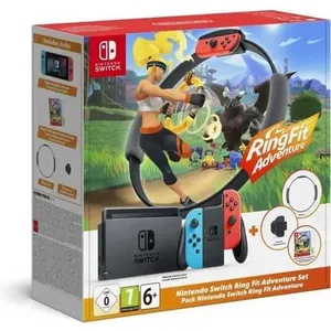 Comparateur de prix : Nintendo Pack Switch Ring Fit Adventure Edition Limitée Rouge et Bleu Néon