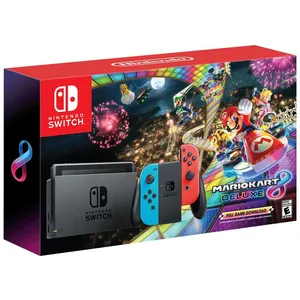 Comparateur de prix : Nintendo Switch Bleu Néon/Rouge Néon V2 + Mario Kart 8 Deluxe