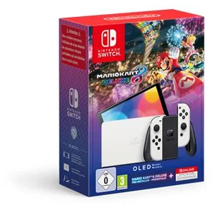 Comparateur de prix : Pack Nintendo Switch Oled Blanche + Mario Kart 8 Deluxe (Préinstallé)
