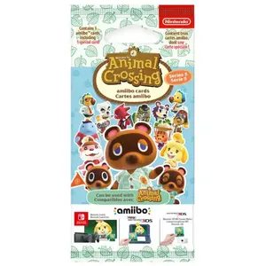 Nintendo Paquet de 3 cartes amiibo Animal Crossing Série 5 pas cher