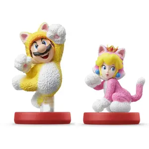 Nintendo Figurine Amiibo - Mario Chat & Peach Chat   Collection Super Mario pas cher
