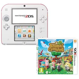 Console Nintendo 2DS - blanc & rouge + Animal Crossing : New Leaf pas cher