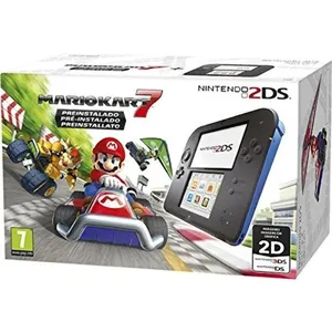 Console Nintendo 2DS Noir / Bleu + Mario Kart 7 préinstallé pas cher