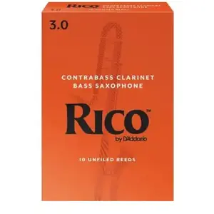 Comparateur de prix : Rico Anches Rico pour clarinette contrebasse, force 3.0, pack de 10