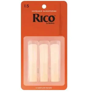Comparateur de prix : - Rico RIA0315 - Anches Rico Saxophone Soprano Force 1.5 Pack De 3