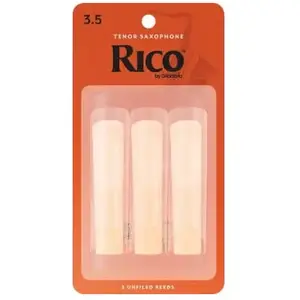 Comparateur de prix : D'Addario - Rico RKA0335 - Anches Rico Saxophone Ténor Force 3.5 Pack De 3