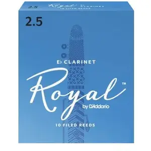 Daddario Rico Anches Rico Royal pour clarinette mi bémol, force 2.5, pack de 10