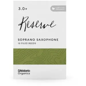 D'Addario D'addario - 10 Anches Sax Soprano Organic Reserve, Force 3+