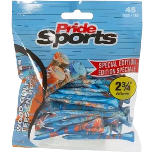 Golf Pride Tees Splatter 69 mm - Lot de 45, bleu/orange pas cher