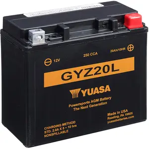 YUASA Batterie moto 12.0 V 21.0 Ah SLA AGM (Ref: GYZ20L)