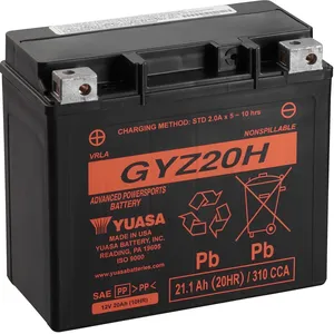 YUASA Batterie moto 12.0 V 21.0 Ah SLA AGM (Ref: GYZ20H)