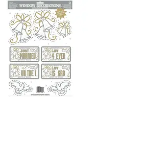 RueDeLaFete 9 Decorations Vitres Mariage Assorties pas cher